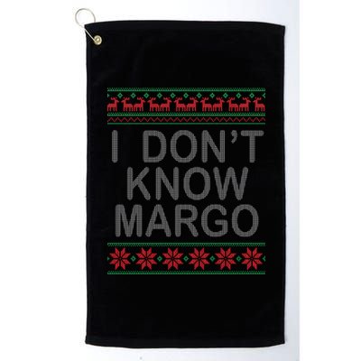 I Don't Know Margo Ugly Matching Christmas Platinum Collection Golf Towel