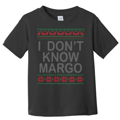 I Don't Know Margo Ugly Matching Christmas Toddler T-Shirt