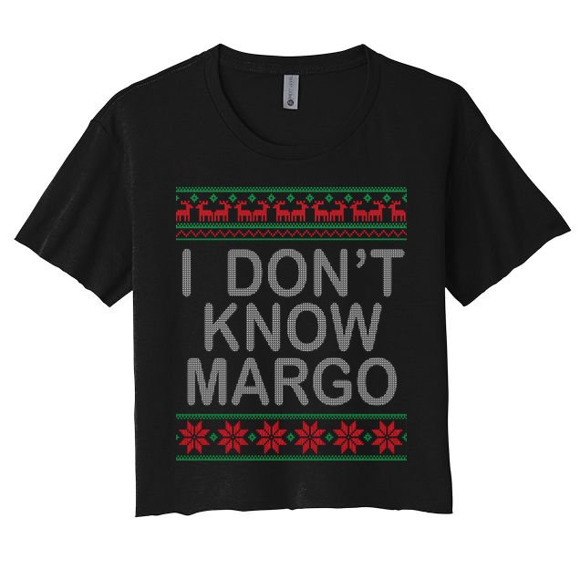 I Don't Know Margo Ugly Matching Christmas Crop Top