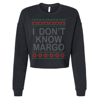 I Don't Know Margo Ugly Matching Christmas Cropped Pullover Crew