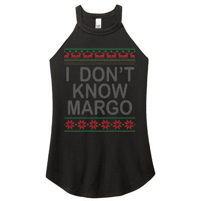 I Don't Know Margo Ugly Matching Christmas Women's Perfect Tri Rocker Tank