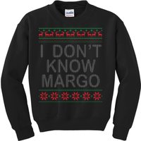 I Don't Know Margo Ugly Matching Christmas Kids Sweatshirt