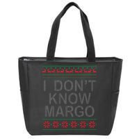 I Don't Know Margo Ugly Matching Christmas Zip Tote Bag