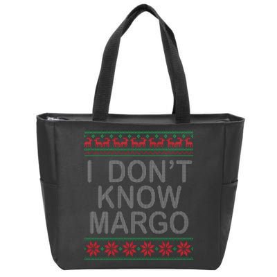 I Don't Know Margo Ugly Matching Christmas Zip Tote Bag