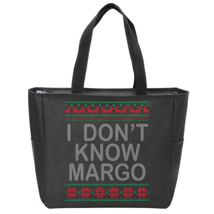 I Don't Know Margo Ugly Matching Christmas Zip Tote Bag