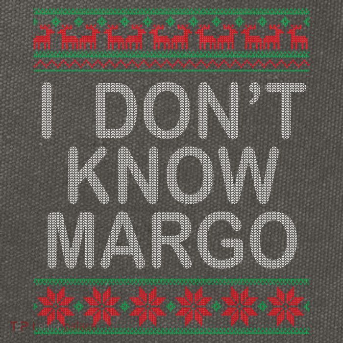 I Don't Know Margo Ugly Matching Christmas Cotton Canvas Backpack