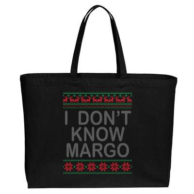 I Don't Know Margo Ugly Matching Christmas Cotton Canvas Jumbo Tote