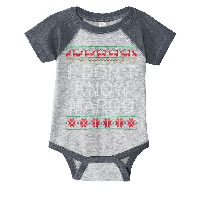 I Don't Know Margo Ugly Matching Christmas Infant Baby Jersey Bodysuit