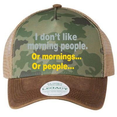 I Don't Like Morning People Legacy Tie Dye Trucker Hat