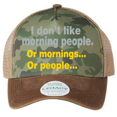 I Don't Like Morning People Legacy Tie Dye Trucker Hat