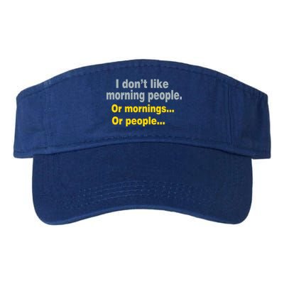 I Don't Like Morning People Valucap Bio-Washed Visor