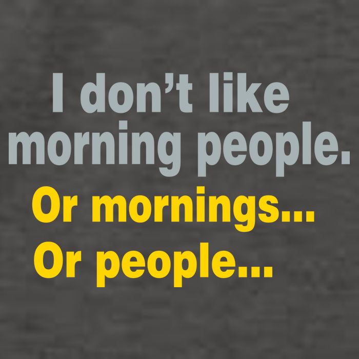 I Don't Like Morning People Vector Backpack