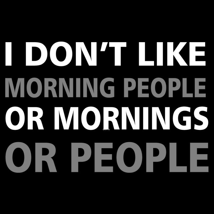I Don't Like Mornings Or People Cropped Pullover Crew