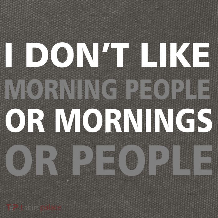 I Don't Like Mornings Or People Cotton Canvas Backpack