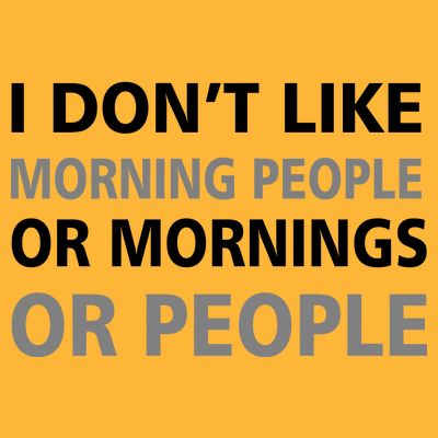 I Don't Like Mornings Or People T-Shirt
