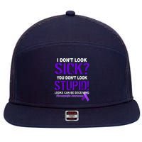 I Don't Look Sick Stupid Fibromyalgia Awareness 7 Panel Mesh Trucker Snapback Hat