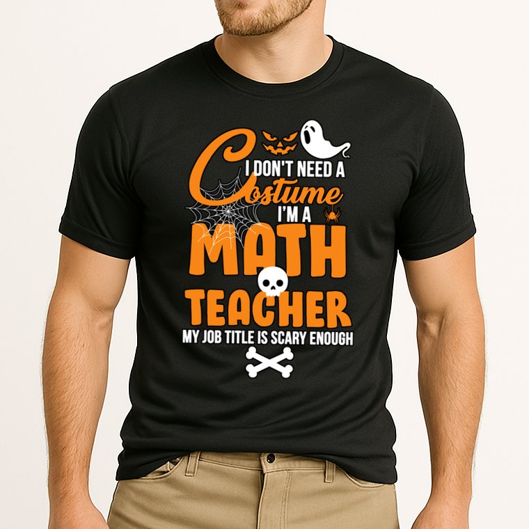 I Don't Need A Costume I'm A Math Teacher Performance Shirt