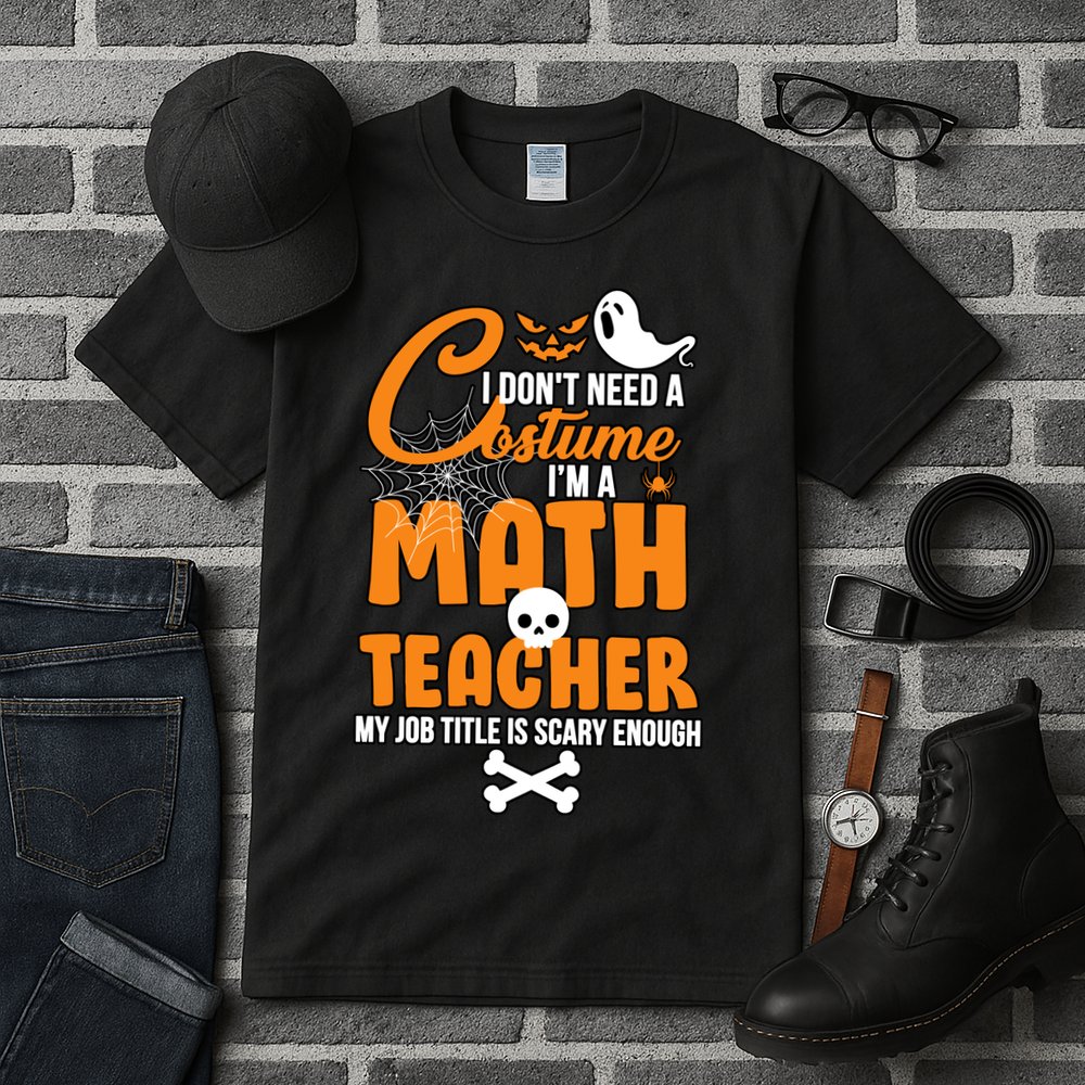 I Don't Need A Costume I'm A Math Teacher Tall T-Shirt