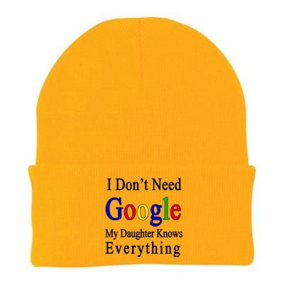 I Don't Need Google My Daughter Knows Everything Knit Cap Winter Beanie