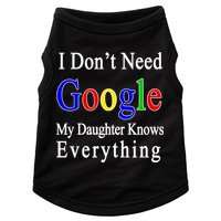 I Don't Need Google My Daughter Knows Everything Doggie Tank