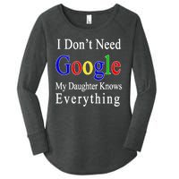 I Don't Need Google My Daughter Knows Everything Women's Perfect Tri Tunic Long Sleeve Shirt