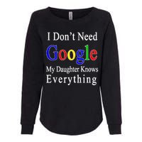 I Don't Need Google My Daughter Knows Everything Womens California Wash Sweatshirt