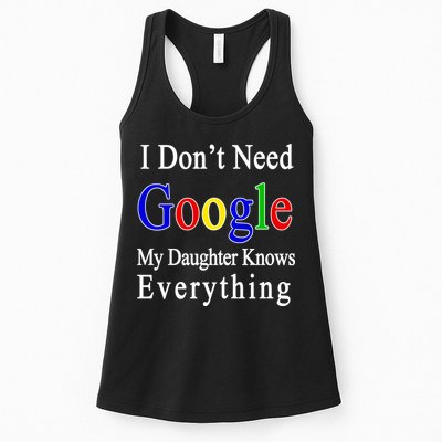 I Don't Need Google My Daughter Knows Everything Womens Tank Top