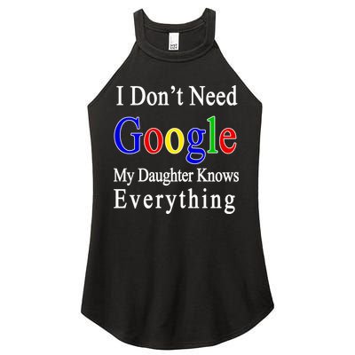 I Don't Need Google My Daughter Knows Everything Women's Perfect Tri Rocker Tank