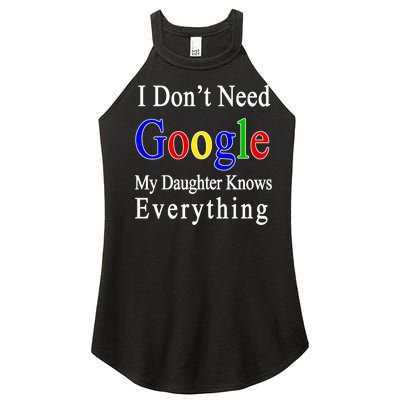 I Don't Need Google My Daughter Knows Everything Women’s Perfect Tri Rocker Tank