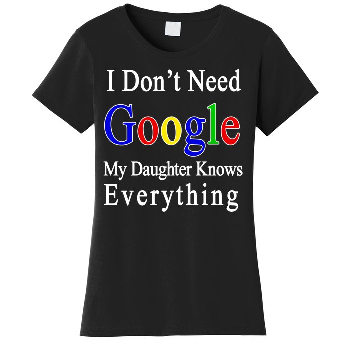 I Don't Need Google My Daughter Knows Everything Women's T-Shirt