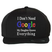 I Don't Need Google My Daughter Knows Everything Wool Snapback Cap