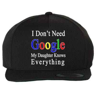 I Don't Need Google My Daughter Knows Everything Wool Snapback Cap