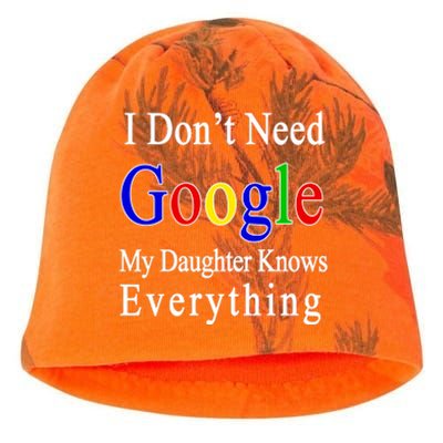 I Don't Need Google My Daughter Knows Everything Kati - Camo Knit Beanie