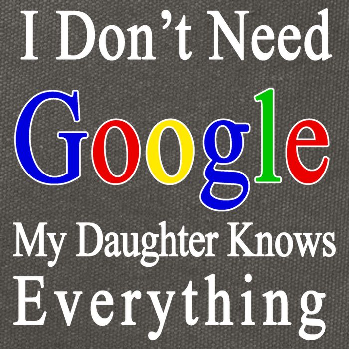 I Don't Need Google My Daughter Knows Everything Cotton Canvas Backpack