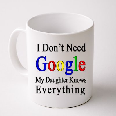 I Don't Need Google My Daughter Knows Everything Coffee Mug