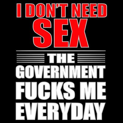 I Don't Need Sex The Government Fucks Me Everyday T-Shirt