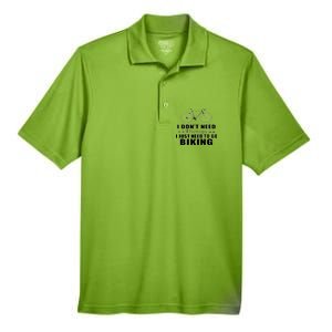 I Don't Need Therapy I Just Need To Go Biking Men's Origin Performance Pique Polo