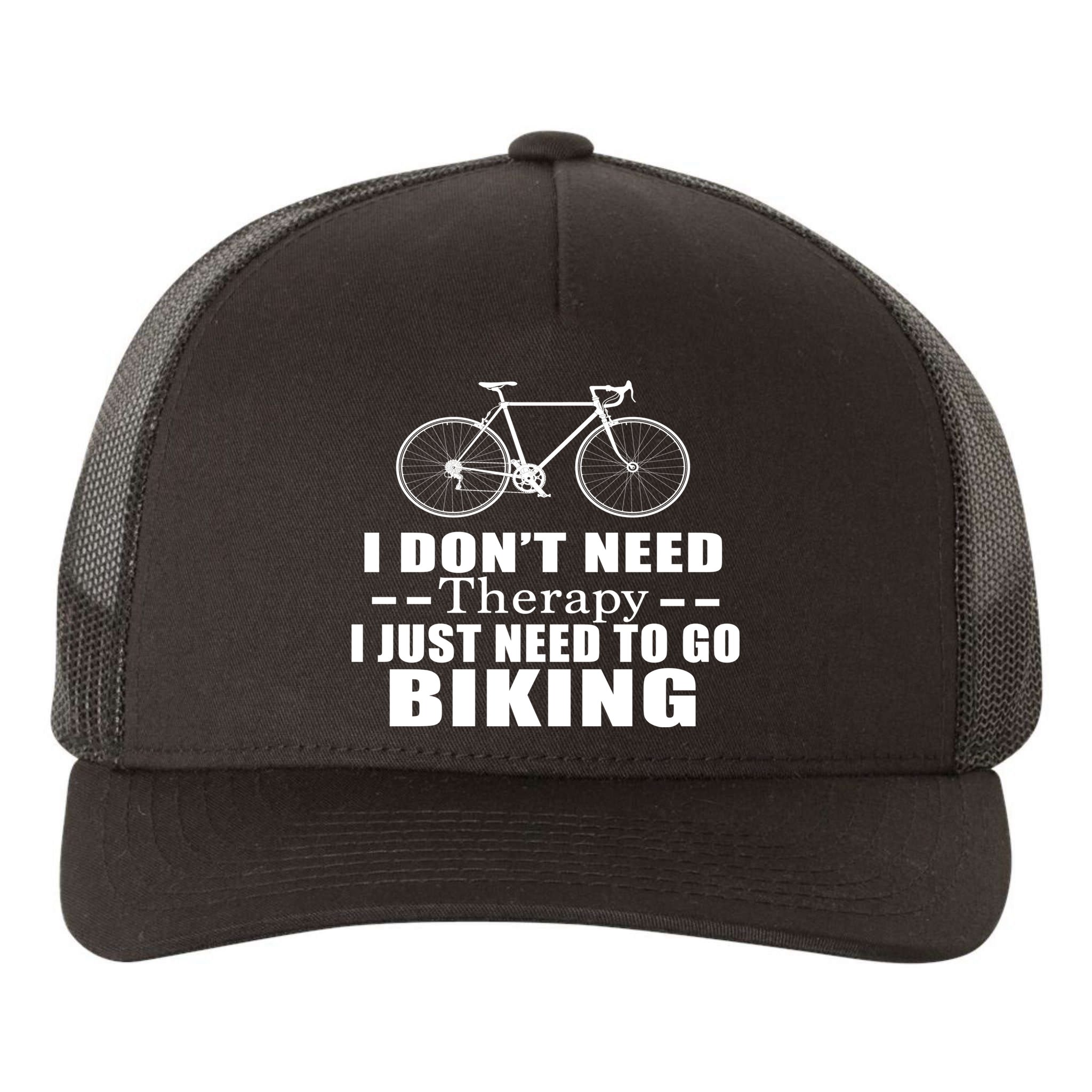 I Don't Need Therapy I Just Need To Go Biking Yupoong Adult 5-Panel Trucker Hat