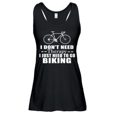 I Don't Need Therapy I Just Need To Go Biking Ladies Essential Flowy Tank