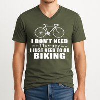 I Don't Need Therapy I Just Need To Go Biking V-Neck T-Shirt