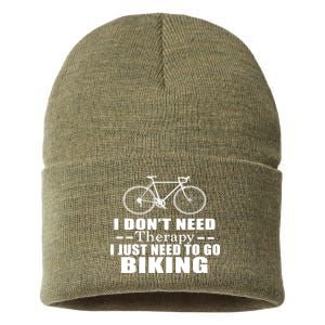 I Don't Need Therapy I Just Need To Go Biking Sustainable Knit Beanie