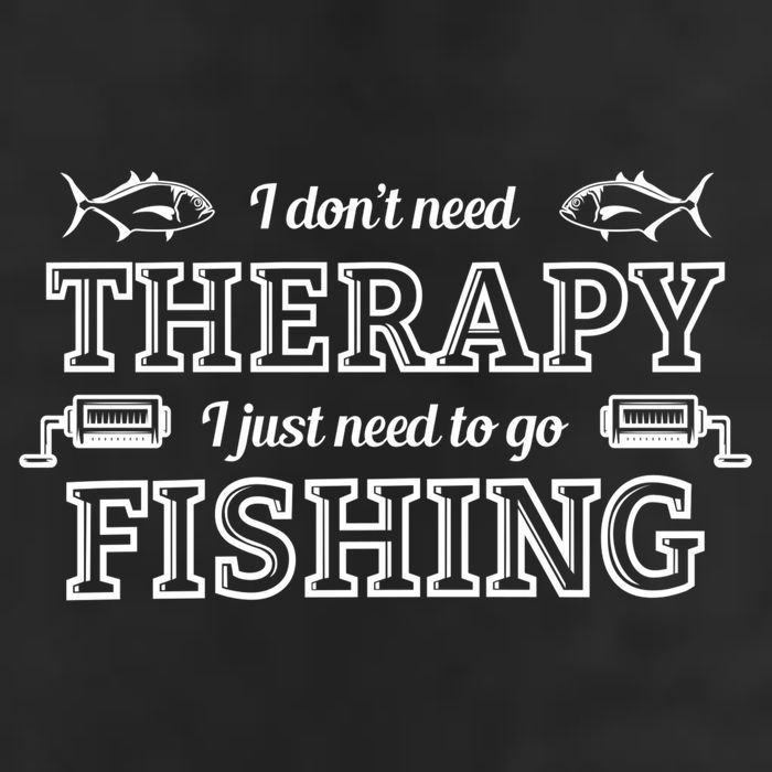 I Don't Need Therapy I Just Need To Go Fishing 7 Panel Mesh Trucker Snapback Hat