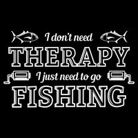 I Don't Need Therapy I Just Need To Go Fishing Cropped Pullover Crew