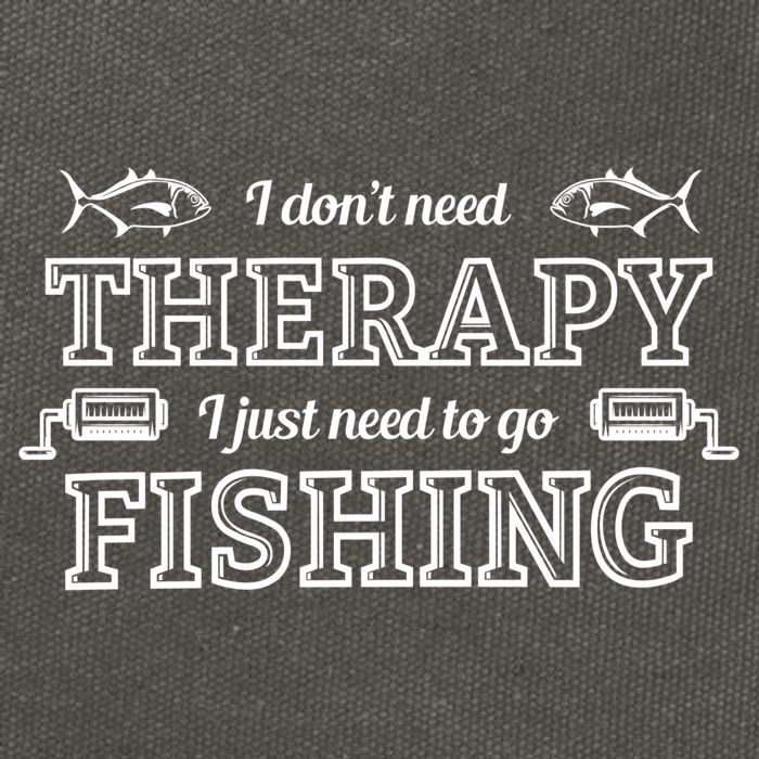 I Don't Need Therapy I Just Need To Go Fishing Cotton Canvas Backpack