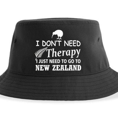 I Don't Need Therapy I Just Need To Go To New Zealand Sustainable Bucket Hat