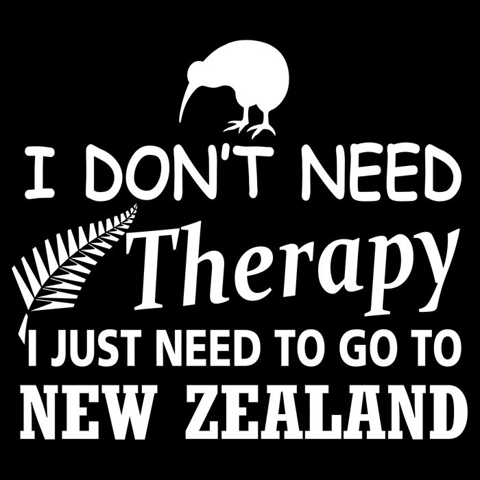I Don't Need Therapy I Just Need To Go To New Zealand Drawstring Bag