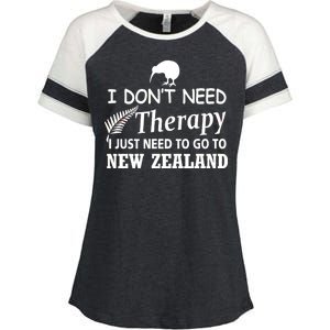 I Don't Need Therapy I Just Need To Go To New Zealand Enza Ladies Jersey Colorblock Tee