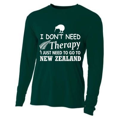 I Don't Need Therapy I Just Need To Go To New Zealand Cooling Performance Long Sleeve Crew