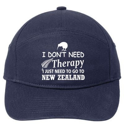 I Don't Need Therapy I Just Need To Go To New Zealand 7-Panel Snapback Hat