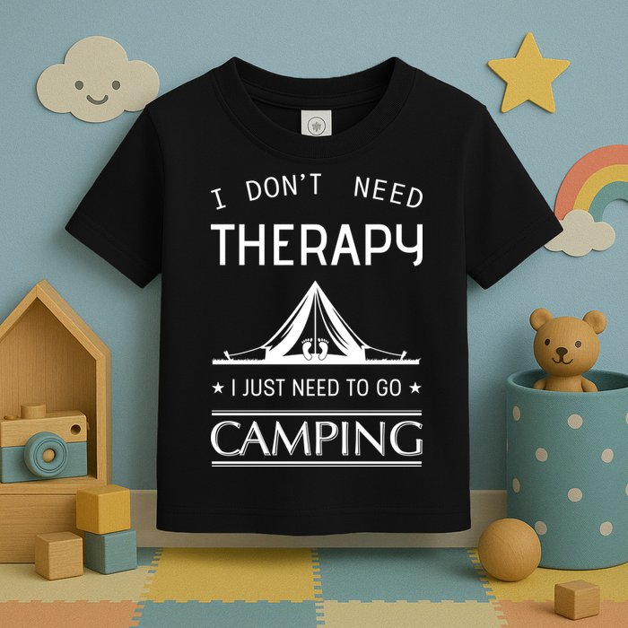 I Don't Need Therapy Just Need To Go Camping Toddler T-Shirt